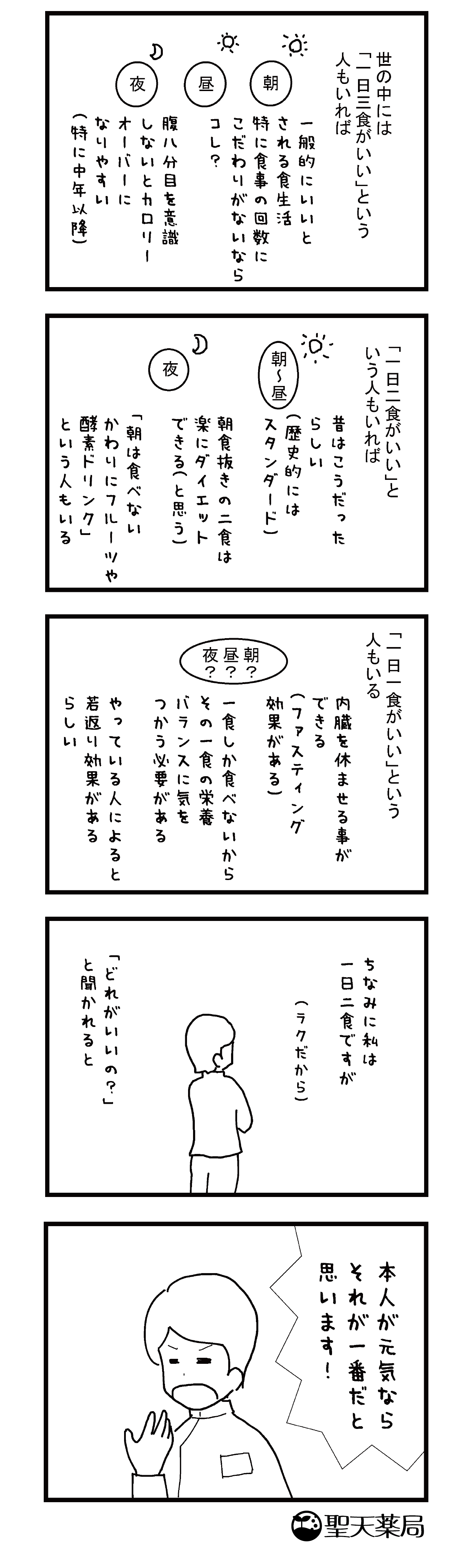 「美」と「健康」マンガ ～ 一日〇食 ～のマンガ